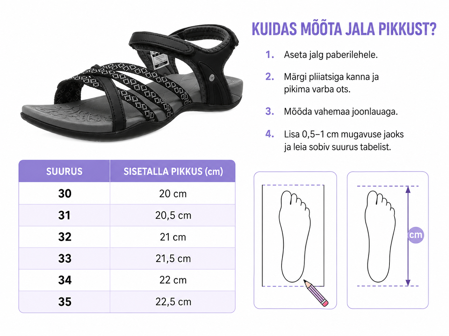 Hi-Tec mustad sandaalid