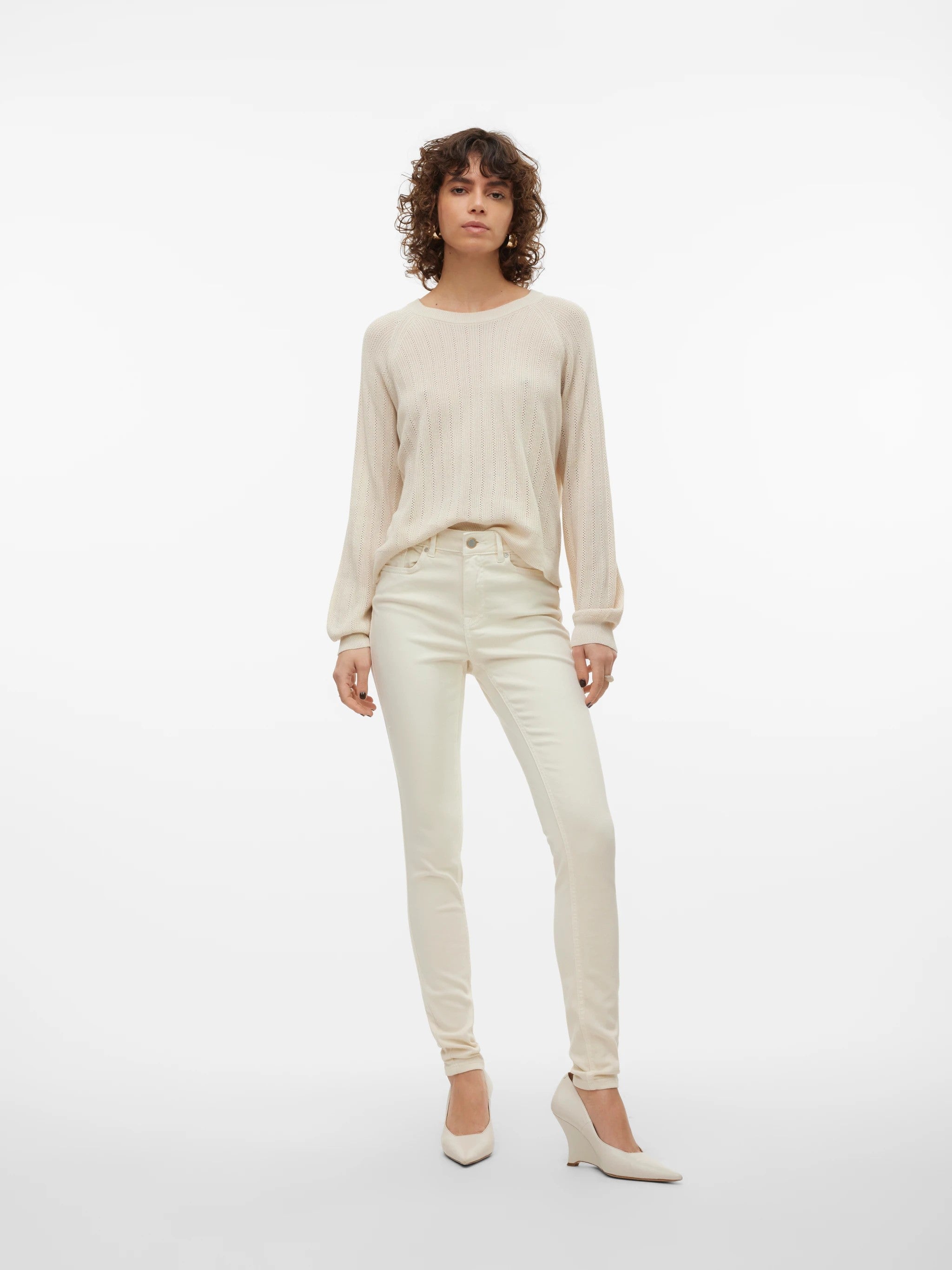 Vero Moda beežid teksapüksid