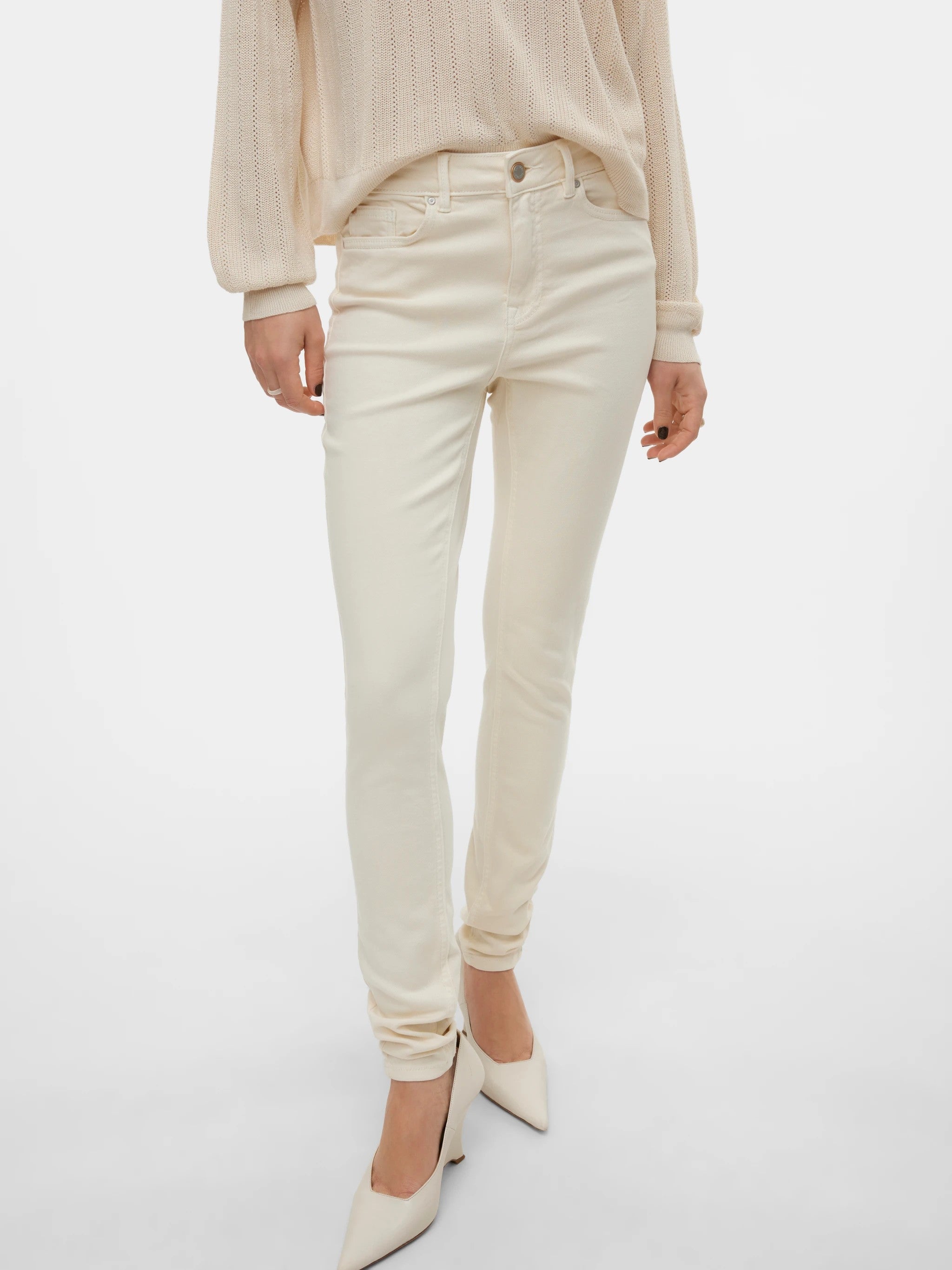 Vero Moda beežid teksapüksid