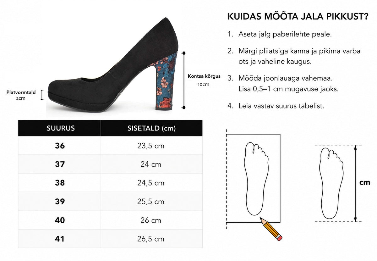 Tamaris mustad kingad